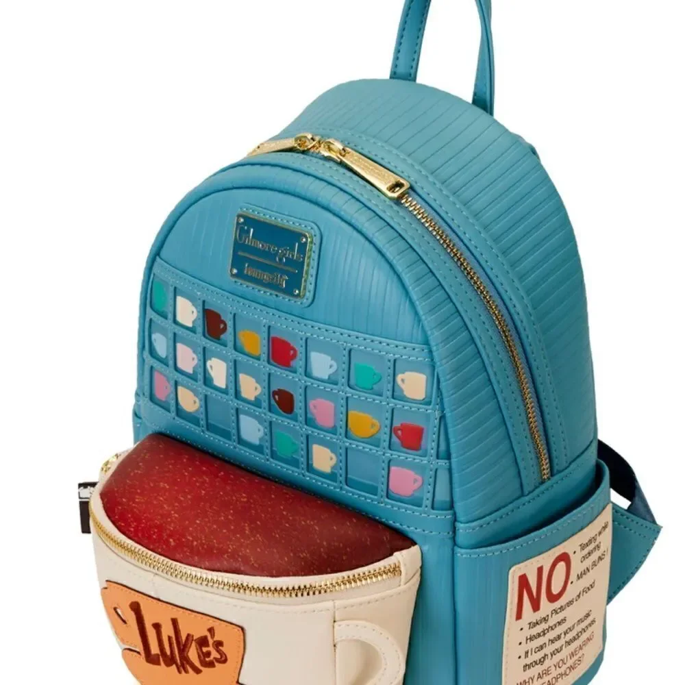 ☕️☕️Loungefly Gilmore Girls Lukes Diner Domed Coffee Cup Mini Backpack